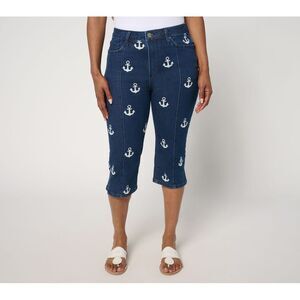 Liberare Women's Pants Sz 2 Drifod Jeans Embroidered Clam Mint Glass